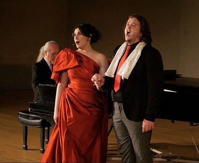 Rhys Stermer with colleagues after a performance.